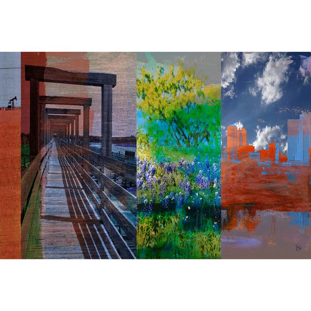 Fort Worth Collage I by Sisa Jasper - Wrapped Canvas Painting Rosalind Wheeler Size: 81cm H x 122cm W on Productcaster.