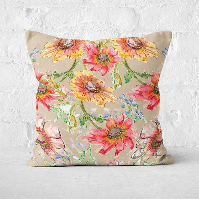 Mardell Floral Cushion with Filling Fleur De Lis Living on Productcaster.