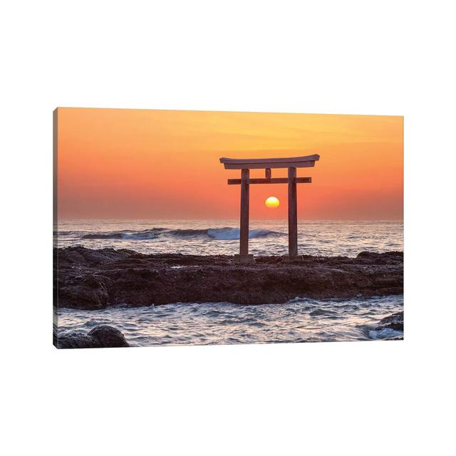 Sunrise at the Isosaki Shrine by Jan Becke - Wrapped Canvas Art Prints ClassicLiving Size: 30.48cm H x 45.72cm W on Productcaster.