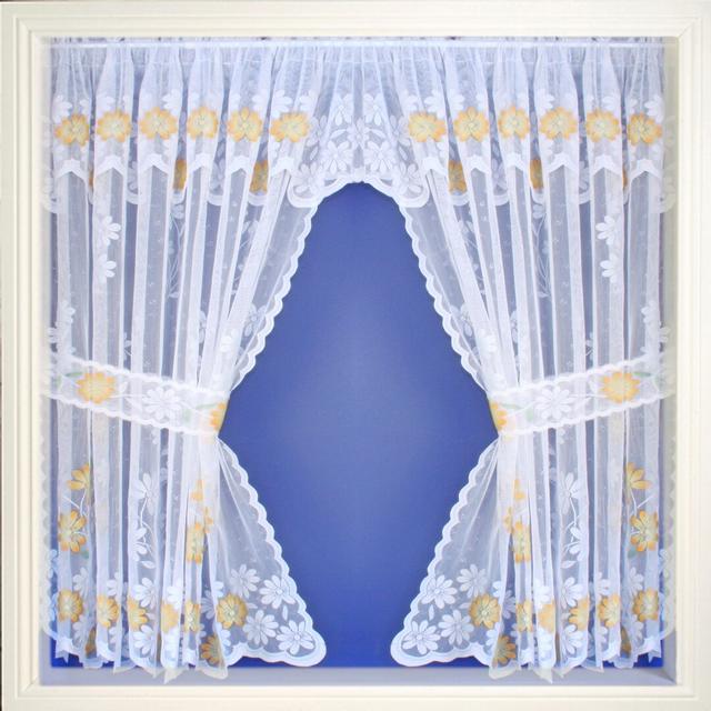 Coker Slot Top Sheer Curtain Brambly Cottage Size per Panel: 280 W x 114 D cm, Colour: Marigold on Productcaster.