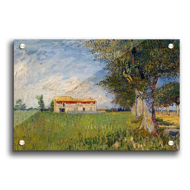 Farmhouse in A Wheat Field by Vincent Van Gogh - Unframed Painting Print on Paper East Urban Home Size: 29.7cm H x 42cm W, Format: Acrylic on Productcaster.