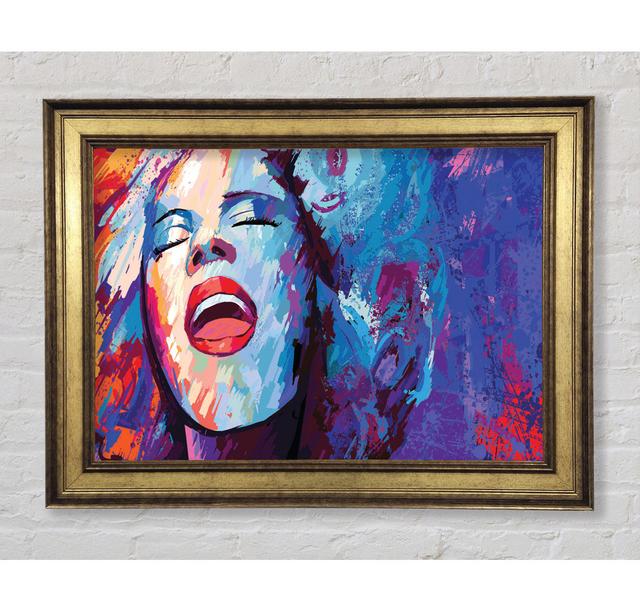 Woman Face Laugh - Single Picture Frame Art Prints Bright Star Size: 42cm H x 59.7cm W x 8cm D on Productcaster.