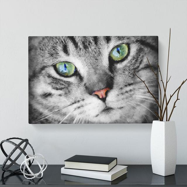 CAN1500CAN Portrait Of A Cat Vol.2 Painting - Wrapped Canvas Print East Urban Home Size: 35cm H x 76cm W x 3cm D on Productcaster.