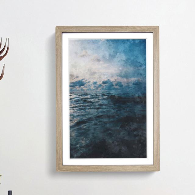 Clouds Above The Ocean - Single Picture Frame Painting on MDF East Urban Home Frame Option: Oak Framed, Size: 33cm H x 24cm W x 2cm D on Productcaster.