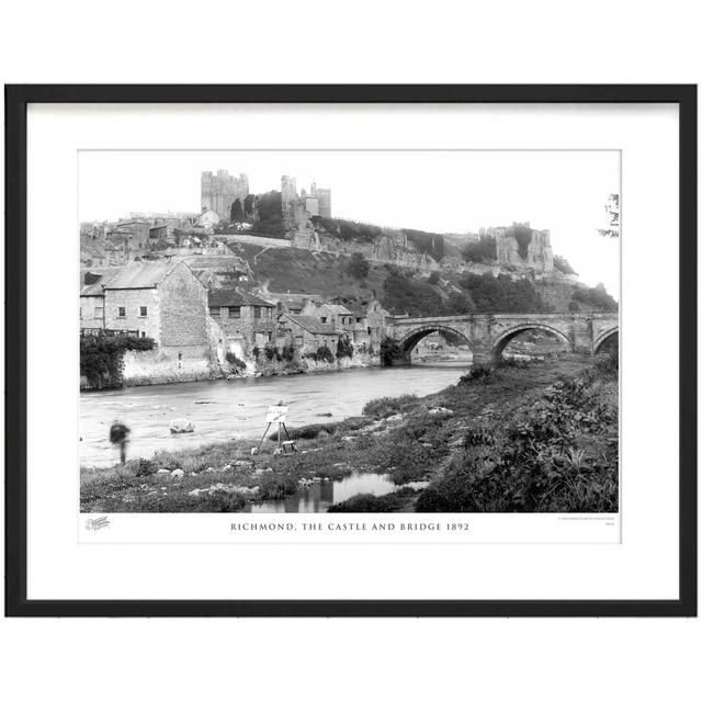 'Richmond, the Castle and Bridge 1892' by Francis Frith - Picture Frame Photograph Print on Paper The Francis Frith Collection Size: 40cm H x 50cm W x on Productcaster.