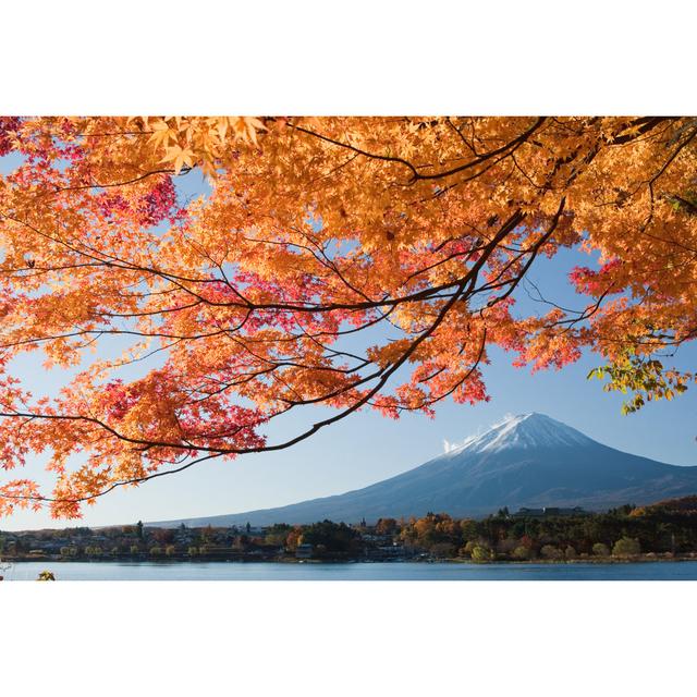 Mount Fuji In Fall Union Rustic Size: 30cm H x 46cm W x 3.8cm D on Productcaster.