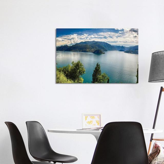 Lake Como Panoramic View by George Oze - Wrapped Canvas Painting Alpen Home Size: 66.04cm H x 101.6cm W x 3.81cm D on Productcaster.