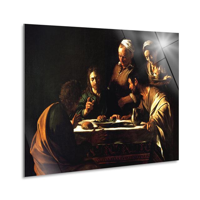 Caravaggio-Dinner in Emmaus-Horizontal Marlow Home Co. Format: Plastic/Acrylic, Size: 100cm H x 140cm W on Productcaster.