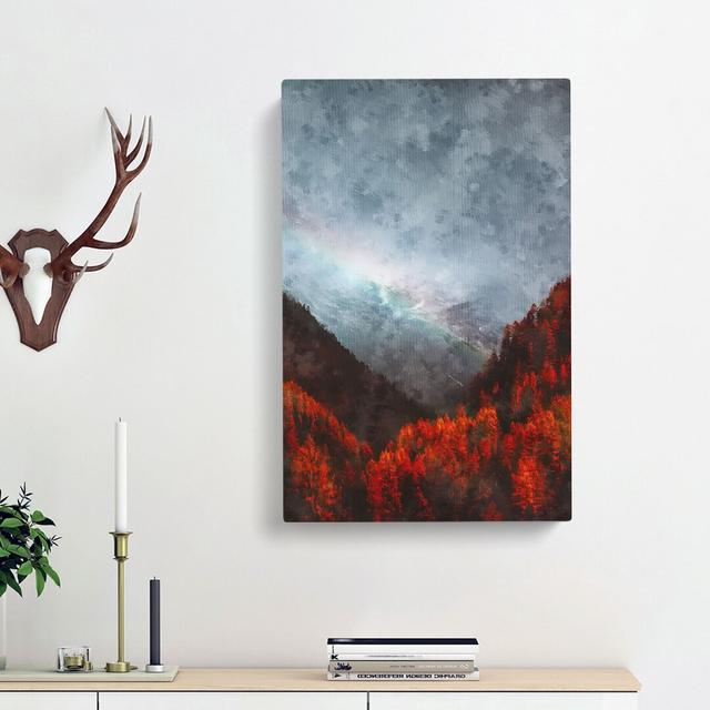 Rainbow over the Mountains in Italy - Wrapped Canvas Painting Print East Urban Home Size: 50cm H x 35cm W x 3cm D on Productcaster.