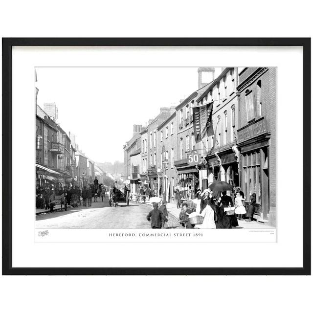 'Hereford, Commercial Street 1891' by Francis Frith - Picture Frame Photograph Print on Paper The Francis Frith Collection Size: 60cm H x 80cm W x 2.3 on Productcaster.