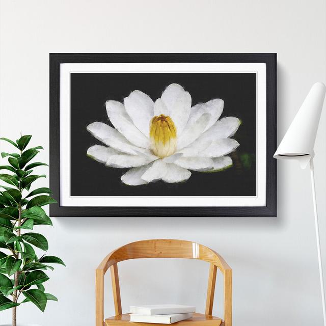 Heart of a White Lily - Picture Frame Graphic Art East Urban Home Size: 36cm H x 48cm W x 2cm D, Frame Option: Black Framed on Productcaster.