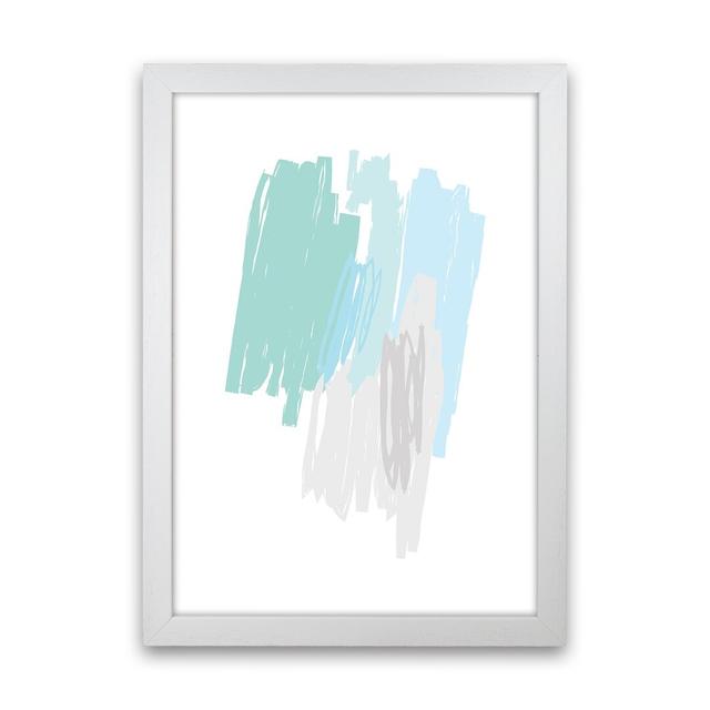 Mint Scribbles Drawings by Pixy Paper - Print Corrigan Studio Size: 29.7cm H x 21cm W x 3cm D, Format: White Framed on Productcaster.