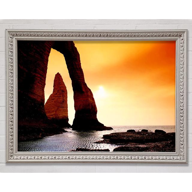 Architectural Ocean Framed Print Highland Dunes Size: 42cm H x 59.7cm W on Productcaster.