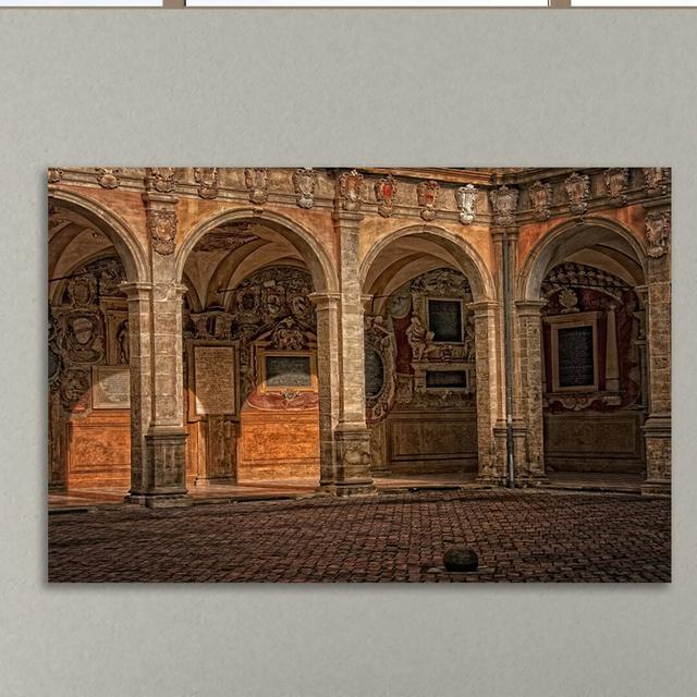 Bologna Courtyard I by Dano - Wrapped Canvas Photograph Print East Urban Home Size: 30cm H x 46cm W x 4cm D on Productcaster.