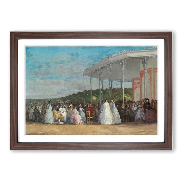 Concert at the Casino of Deauville by Eugene Boudin - Picture Frame Painting East Urban Home Size: 27cm H x 36cm W x 2cm D, Frame Option: Walnut Frame on Productcaster.