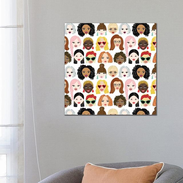 Girl Power by Sara Berrenson - Painting Print on Canvas Latitude Run Format: Wrapped Canvas, Size: 66.04cm H x 66.04cm W x 3.81cm D on Productcaster.