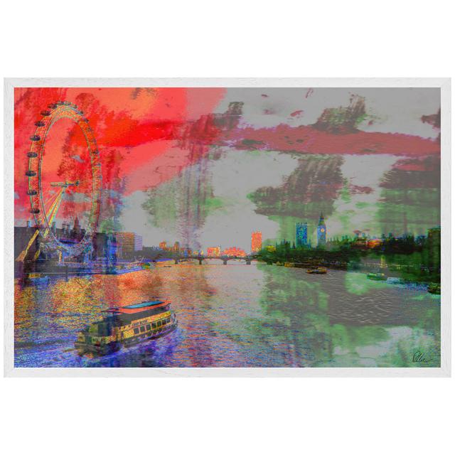 London Thames - Single Picture Frame Art Prints Breakwater Bay Size: 76cm H x 114cm W, Frame Option: White on Productcaster.