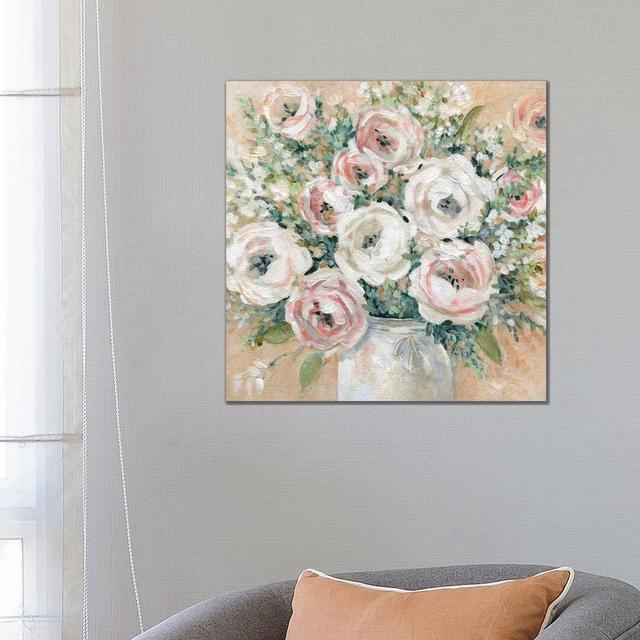 Pretty In Pink by Carol Robinson - Wrapped Canvas Painting ClassicLiving Size: 66.04cm H x 66.04cm W x 3.81cm D on Productcaster.