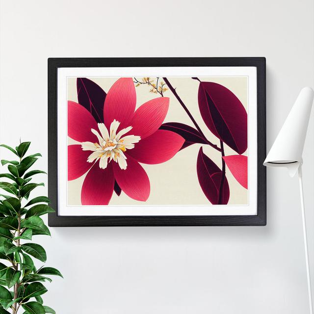 Wild Modern Flowers - Picture Frame Graphic Art Marlow Home Co. Frame Colour: Black, Size: 25cm H x 34cm W x 2cm D on Productcaster.