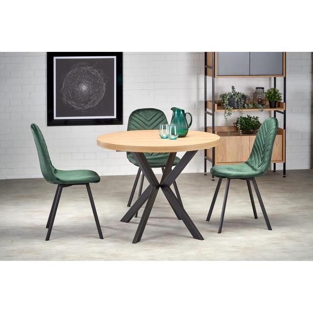 100cm Solid Oak Pedestal Dining Table Carl Svensson on Productcaster.