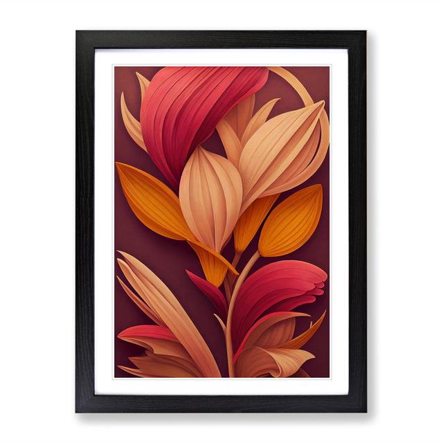 Flowers No.1 - Picture Frame Graphic Art Marlow Home Co. Frame Colour: Black Framed, Size: 34cm H x 25cm W x 2cm D on Productcaster.