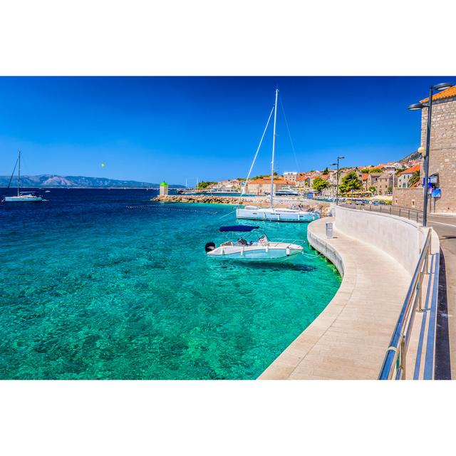 Adriatic Coast - Wrapped Canvas Photograph Breakwater Bay Size: 30cm H x 46cm W on Productcaster.