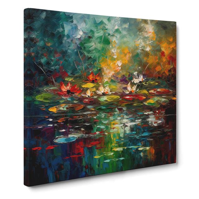 Pond Abstract Art Marlow Home Co. Size: 35cm H x 35cm W x 3cm D on Productcaster.