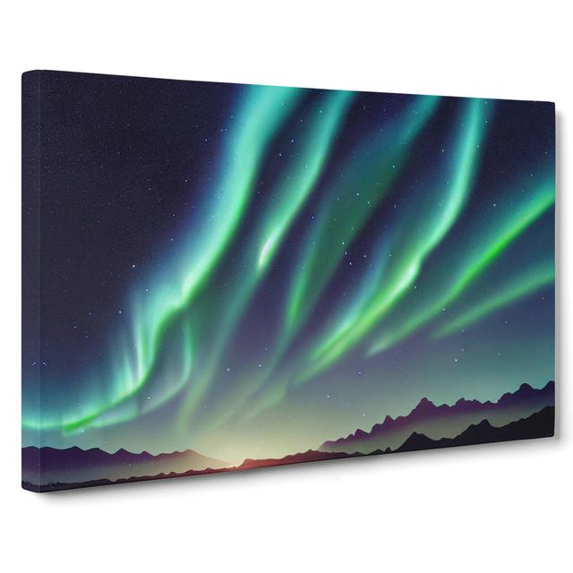 Heavenly Aurora Borealis - Wrapped Canvas Print ClassicLiving Size: 35cm H x 50cm W x 3cm D on Productcaster.