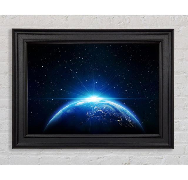 Earth From Above Framed Print Brayden Studio Size: 84.1cm H x 142.2cm W x 8cm D, Format: Black Framed Paper on Productcaster.