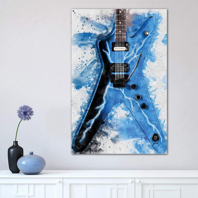 Dimebag Darrell's Electric Guitar II - Wrapped Canvas Graphic Art Print Latitude Run Size: 66.04cm H x 45.72cm W x 3.81cm D on Productcaster.