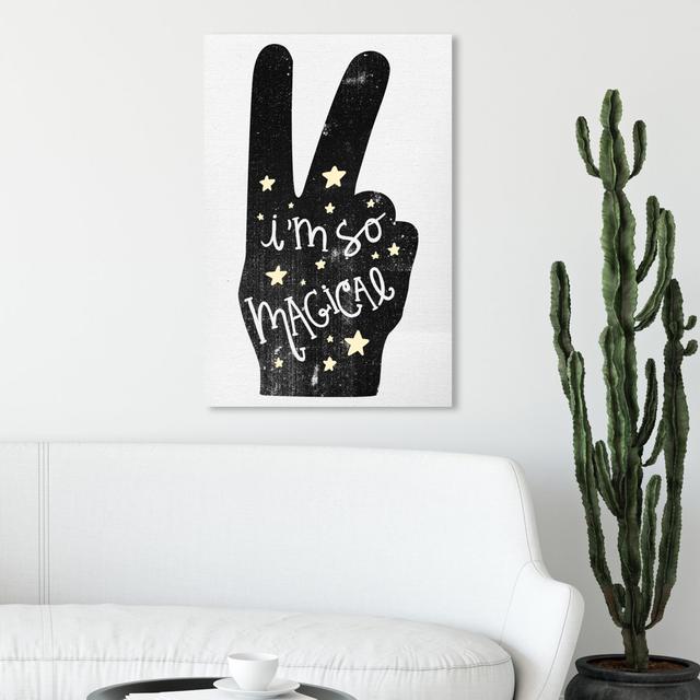 'I am So Magical Peace Light' Typography on Wrapped Canvas East Urban Home Size: 76 cm H x 51 cm W on Productcaster.