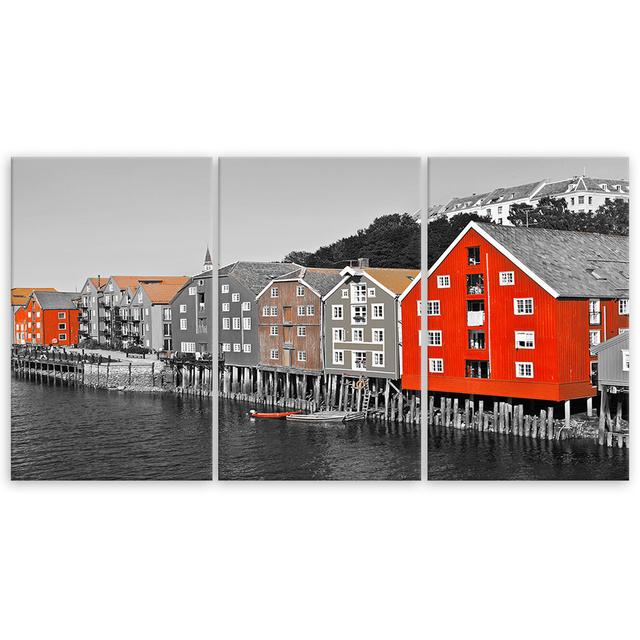 Canvas Print Building Sea Ebern Designs Size: 60cm H x 90cm W x 2cm D on Productcaster.