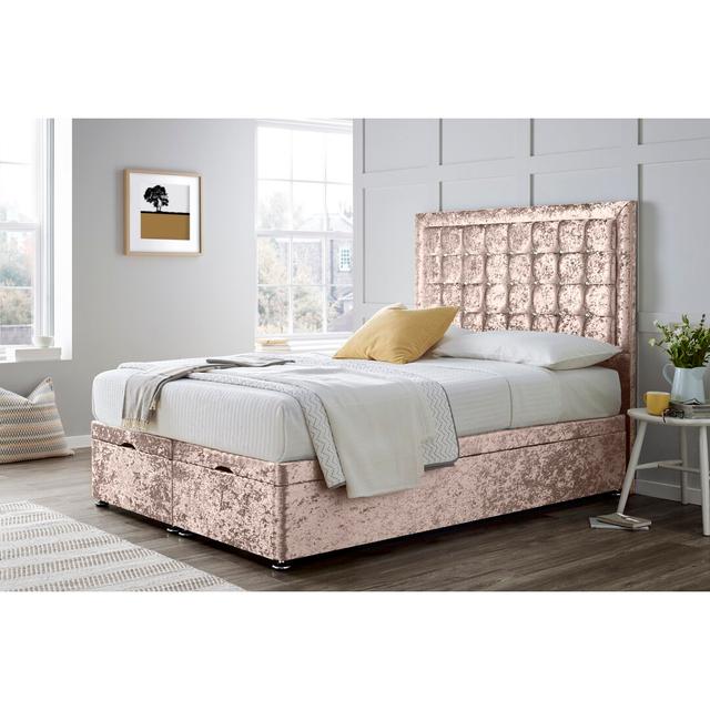 Verona Florence End Lift Ottoman Divan Bed with 24" Headboard on Struts Wayfair Sleep Size: Single (3'), Colour: Truffle on Productcaster.