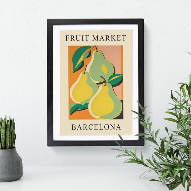 Pear Barcelona Fruit Market Exhibition Happy Larry Size: 64cm H x 46cm W x 2cm D on Productcaster.