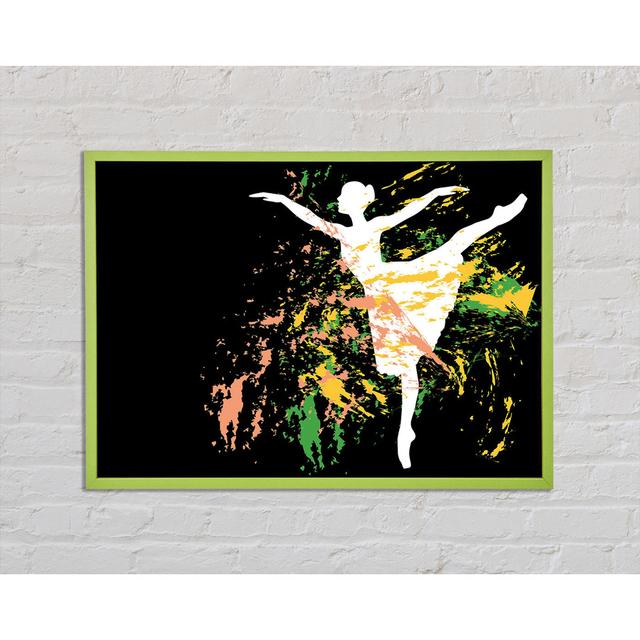 Rainbow Ballerina 3 - Print Ophelia & Co. Size: 42cm H x 59.7cm W x 2cm D, Format: Purple Framed Paper on Productcaster.