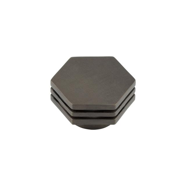 Hoxton 40mm Geometric Knob Frelan Hardware Finish: Dark Bronze on Productcaster.