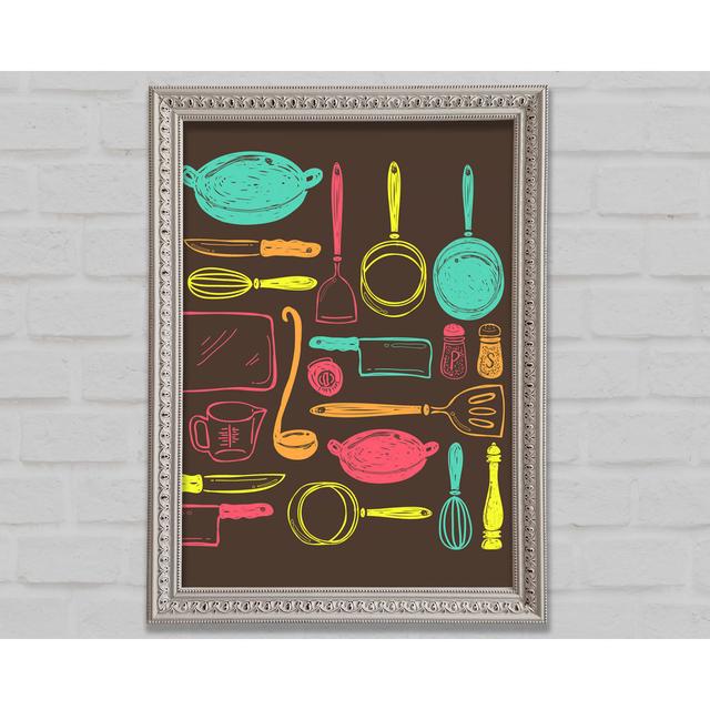 I Love Cooking 9 - Single Picture Frame Art Prints Bright Star Size: 29.7cm H x 21cm W x 3cm D on Productcaster.