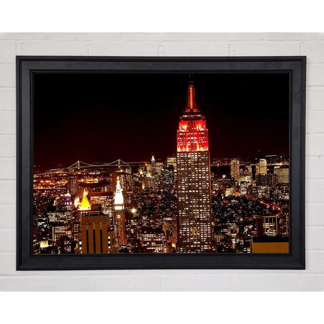 New York Empire State Red Top - Druck Ebern Designs Größe: 59,7 cm H x 84,1 cm B on Productcaster.