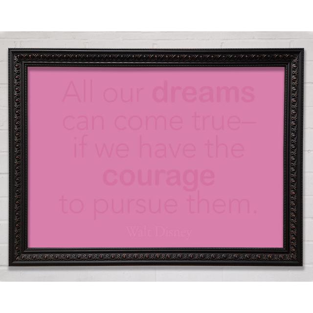 Walt Disney All Our Dreams - Single Picture Frame Art Prints Bright Star Colour: Pink, Size: 100cm H x 141.4cm W x 3cm D on Productcaster.