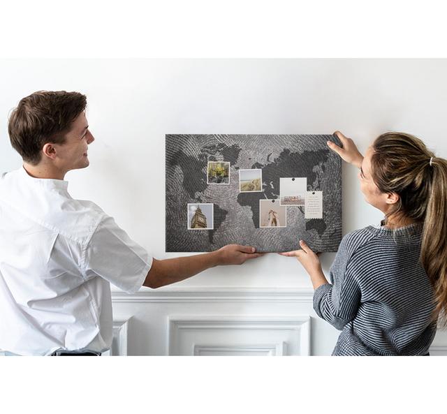 Luzi Wall Mounted Cork Board East Urban Home on Productcaster.