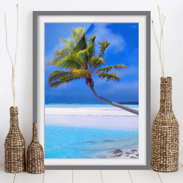 Tropical Dream Framed Print East Urban Home Size: 100 cm H x 70 cm W, Frame Options: Matt grey on Productcaster.