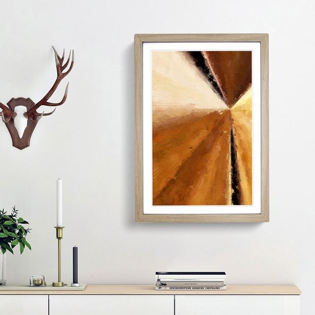 Golden Tunnel in Abstract - Picture Frame Graphic Art Print East Urban Home Size: 36cm H x 27cm W x 2cm D, Frame Option: Oak Framed on Productcaster.