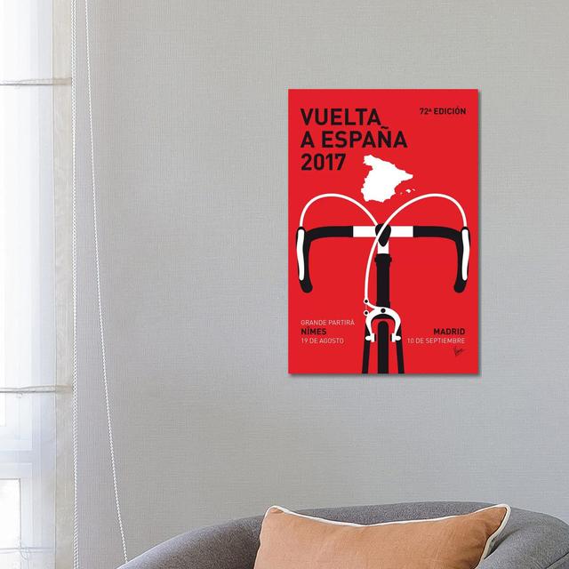 Vuelta a España Minimal Poster 2017 by Chungkong - Wrapped Canvas Graphic Art Maturi Size: 66.04cm H x 45.72cm W on Productcaster.