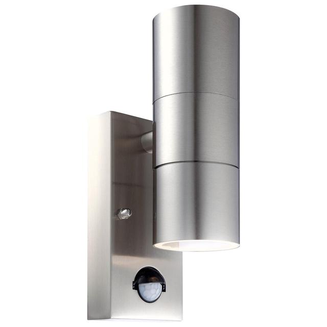 Michale Outdoor Armed Sconce Metro Lane Fixture Finish: Stainless Steel on Productcaster.