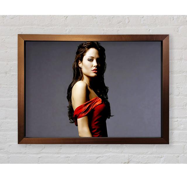 Angelina Jolie Red Dress - Single Picture Frame Art Prints 17 Stories Size: 42cm H x 59.7cm W x 3.4cm D on Productcaster.