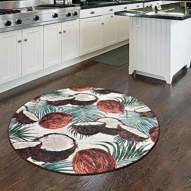 Demps Coconut Shaggy Brown/Green/White Rug Bay Isle Home Rug Size: Round 99cm on Productcaster.