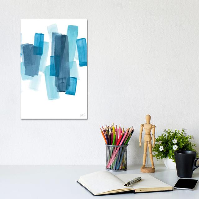 Azure Fragment II by June Erica Vess - Wrapped Canvas Gallery-Wrapped Canvas Giclée Metro Lane Size: 30.48cm H x 20.32cm W x 1.905cm D on Productcaster.