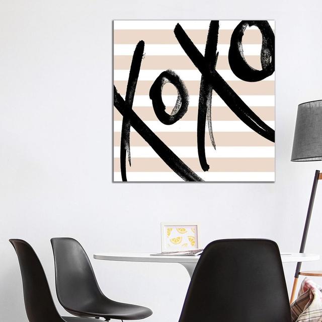 Neutral Glam XOXO by Sd Graphics Studio - Print iCanvas Size: 93.98cm H x 93.98cm W x 3.81cm D, Format: Wrapped Canvas on Productcaster.