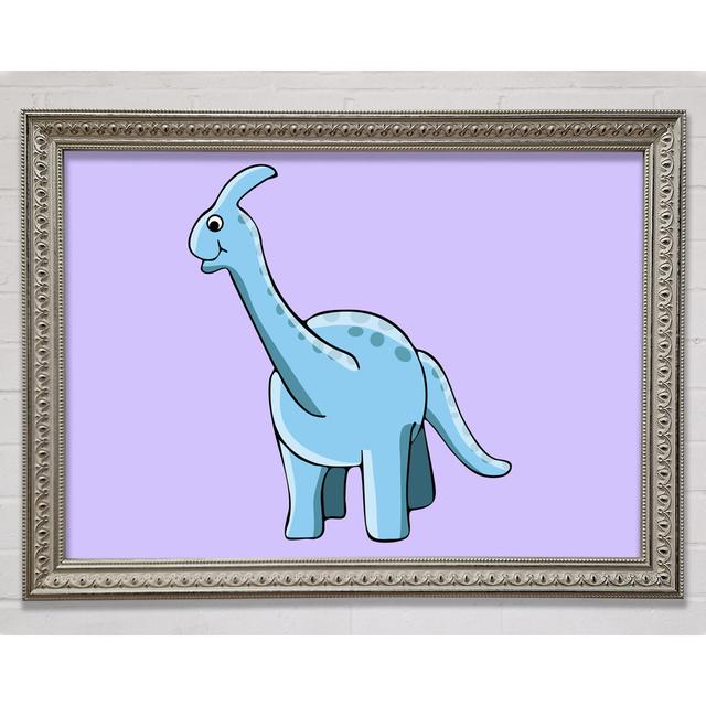 Big Funny Dinosaur Lilac - Single Picture Frame Art Prints Bright Star Size: 59.7cm H x 84.1cm W on Productcaster.