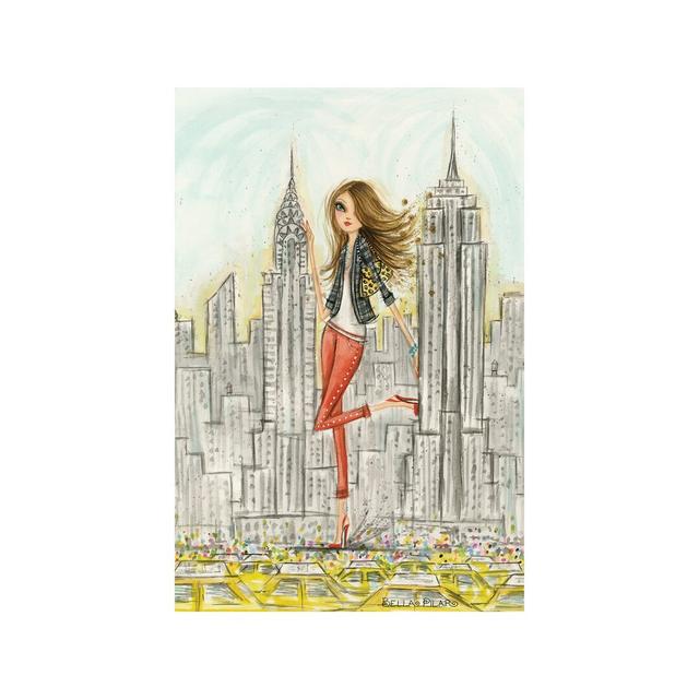 New York by Bella Pilar - Painting on Canvas East Urban Home Size: 66.04cm H x 45.72cm W x 3.81cm D, Format: Wrapped Canvas on Productcaster.